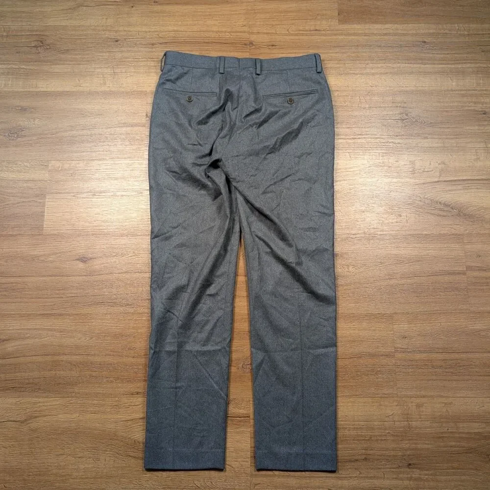 J.Crew Ludlow Dress Pants Men 30x30(29) Gray Vitale Barberis Canonico Wool